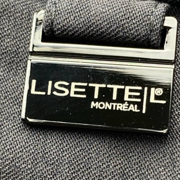 Lisette L Montreal Pull On Striped Straight Slim Pants Sz 8 Black Gray - Picture 3 of 6